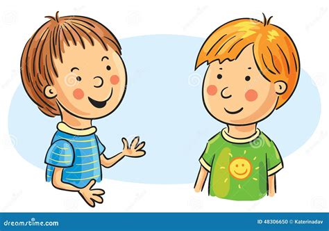 Two Boys Talking Stock Illustrations 232 Two Boys Talking Stock