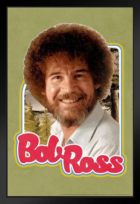 Trinx Bob Ross Retro Portrait Green Bob Ross Poster Bob Ross Collection