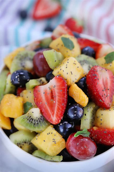 Maybe you would like to learn more about one of these? Fruit Salad Recipe with Honey Lime Dressing - Sweet and ...