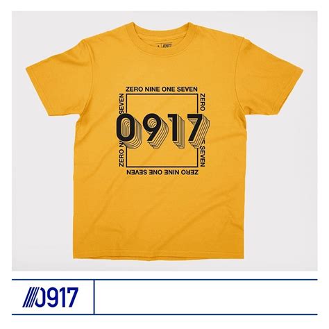 0917 Atrium Stamp Shirt Mustard Yellow Shirt For Women And Men Shopee