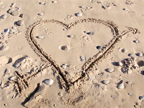 Love In The Sand Free Stock Photo Public Domain Pictures