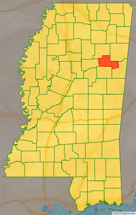 Map Of Clay County Mississippi