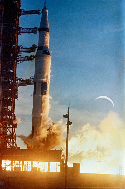 December 21 1968 Apollo 8 Launches Into Orbit