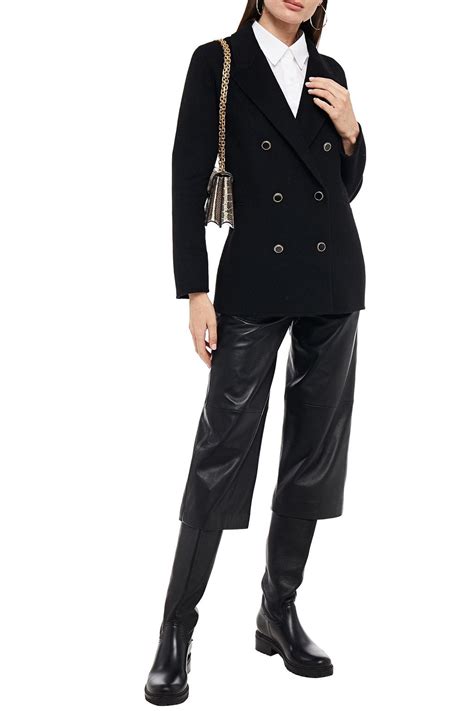 Sandro Madeen Double Breasted Wool Blend Felt Coat Sale Up To Off The Outnet