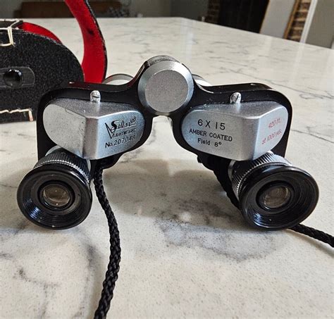 Vintage Selsi Light Weight Binoculars Coated Optics 6x15 Field 8° No
