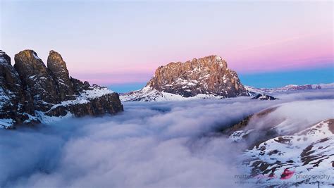 Matteo Colombo Photography Mountain Peak At Sunrise Dolomites Italy