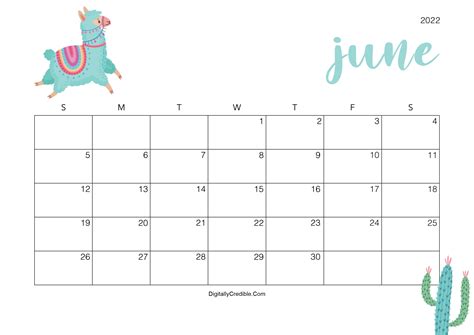 June 2022 Calendar Free Printable Calendar Templates June 2022 Uk