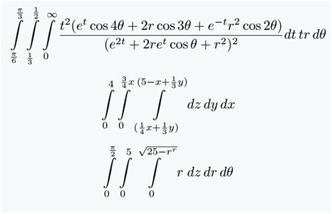 How To Write Triple Integral∭ And Volume Integral∰ In Latex