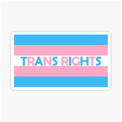 Trans Rights Flag With Colours Sticker By Jazzrowley Redbubble