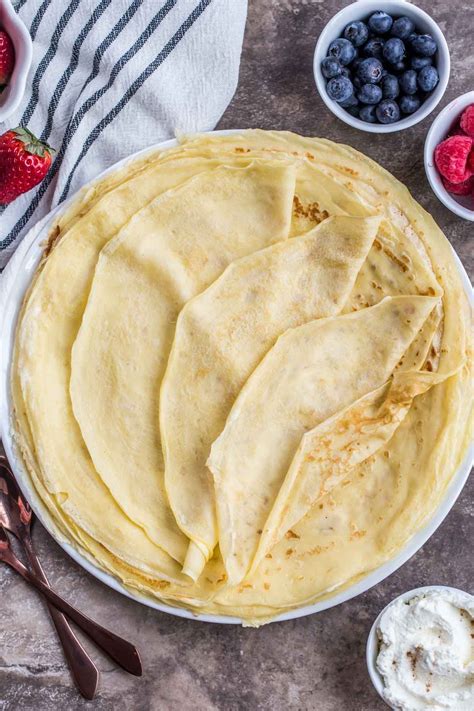 Thin Homemade Pancake Crepes That Are So Easy To Make Using Only