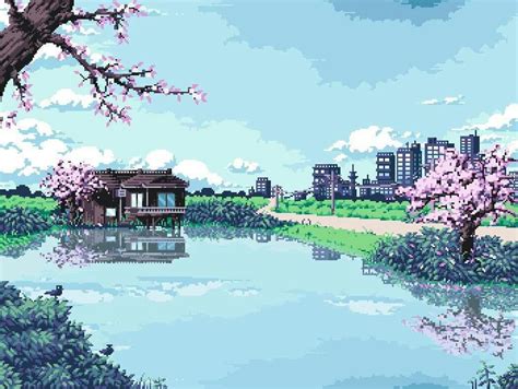 √ Cherry Blossom Pixel Art