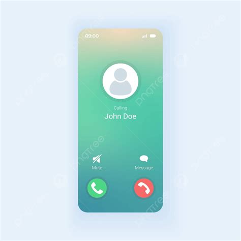 Receiving Phone Call Smartphone Interface Vector Template Calling