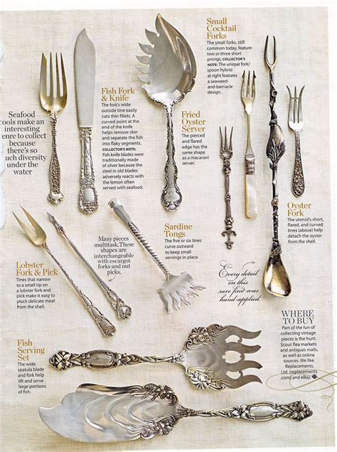 Vintage Silverware And Table Wares Dining Etiquette Silver Cutlery