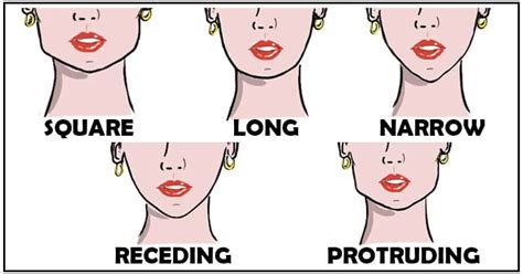 11 Different Types Of Chin Shapes Cleft Receding Double Pointy Long Square And Others