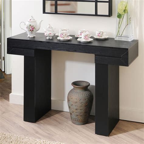 Black Finish Sofa Table Hawk Haven