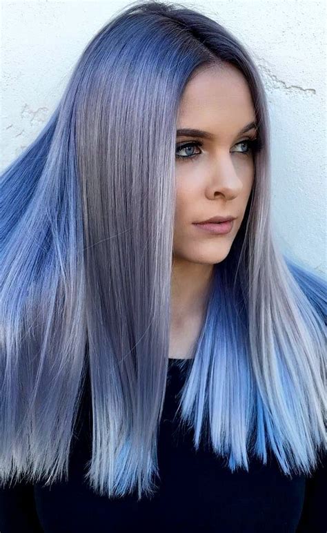 Pin By Kmicic66 On Colored Hairs Hair Styles Ice Blue Hair Denim Hair