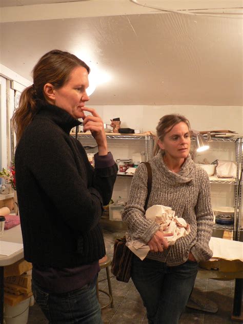Here's Julie Johnson (left) and visitor (fellow pottery Julie Crosby) with her purchase! | Julie 