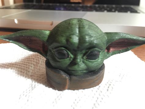 3d Printed And Painted Baby Yoda Rbabyyoda