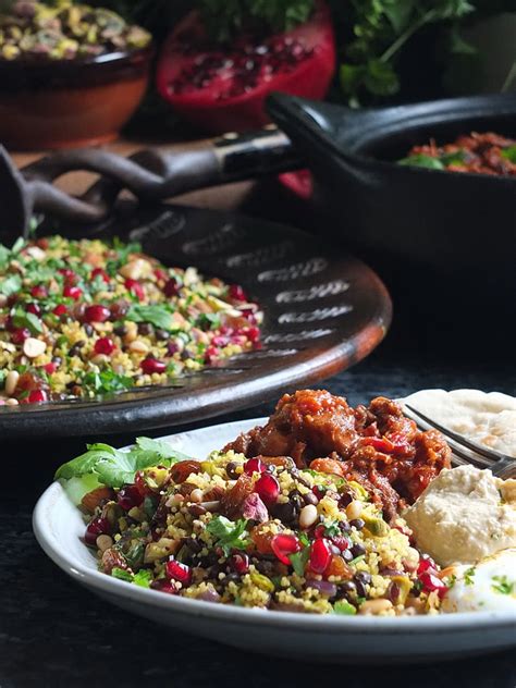 jewelled couscous recipe with puy lentils and pomegranate elizabeth s kitchen diary