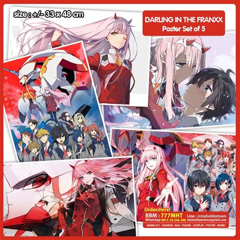 Poster Anime Darling In The Franxx Zero Two And Friends Set Isi 5