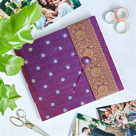 Handmade Large Sari Photo Album By Paper High