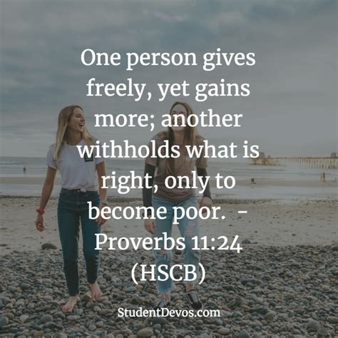 Daily Bible Verse And Devotion Proverbs 1124 The Z