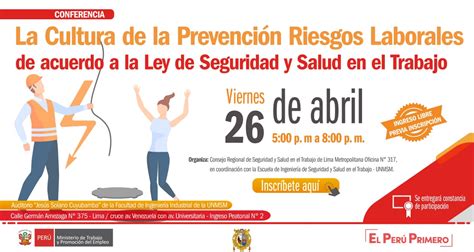 D A Mundial De La Seguridad Y Salud En El Trabajo Facultad De Ingenier A Industrial Unmsm