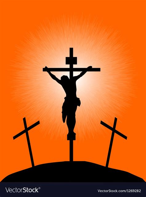 Silhouette Of A Crucifix Royalty Free Vector Image