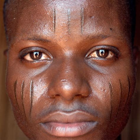 Man With Scarifications On His Face