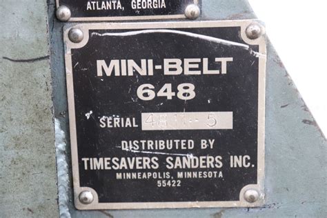 Timesavers Mini Belt 648 6 X 48 Metal Wide Belt Sander Grinder