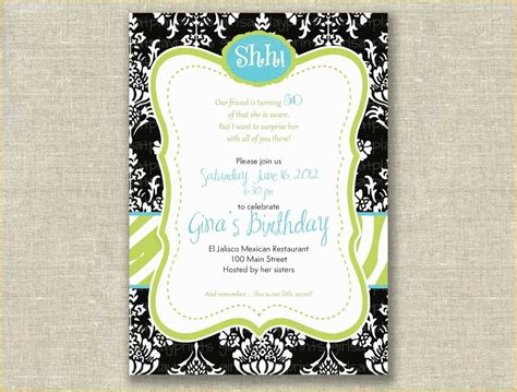 Free Surprise 50th Birthday Party Invitations Templates Of 14 50