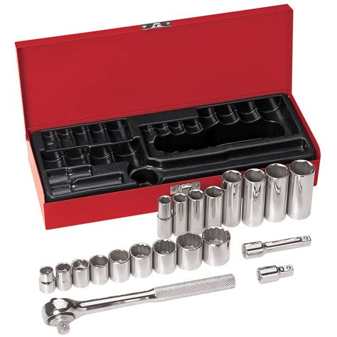 Inch Drive Socket Wrench Set Piece Klein Tools For