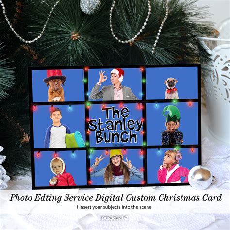 brady bunch christmas card template