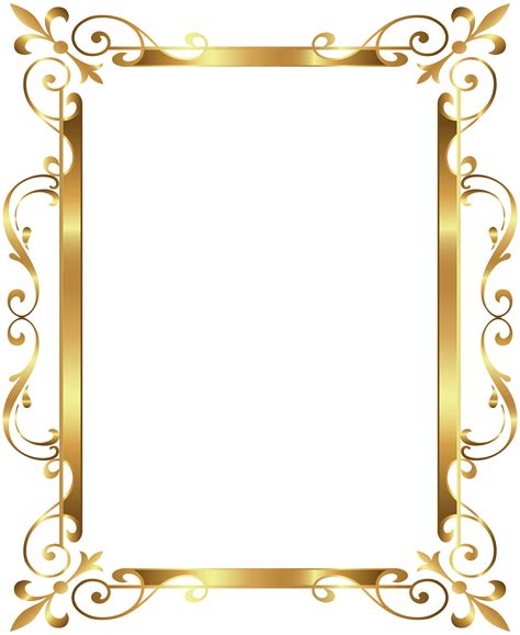 Gold Border Frame Transparent Clip Art Image Clip Art Borders Clip Riset