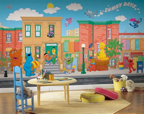 Free Download Sesame Street Wallpaper Mural 1 570x454 For Your