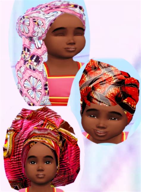 Toddler Africain Scarfs Freee Glorianasims4 Sims 4 Afro Hair