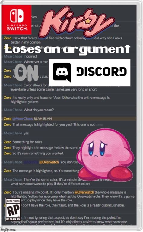 Kirby Loses An Argument On Discord Imgflip