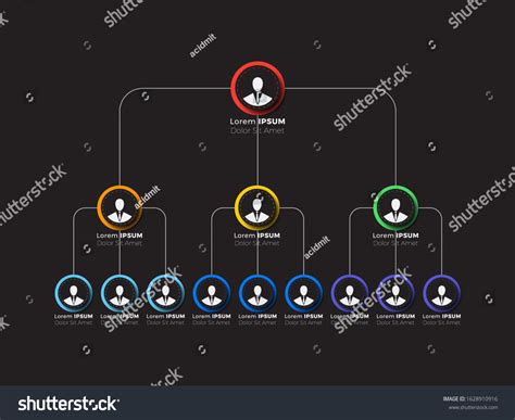 Vektor Stok Organizational Structure Company Business Hierarchy