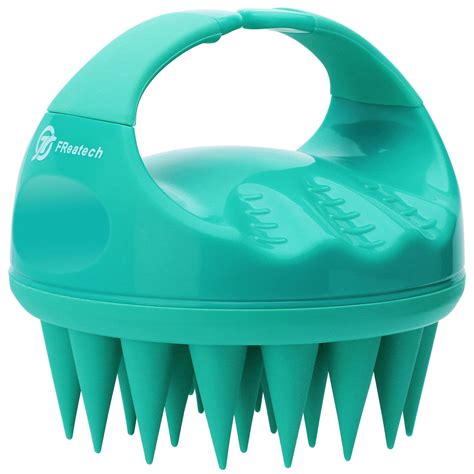 buy freatech hair scalp massager shampoo brush updated head scrubber with long and soft silicone