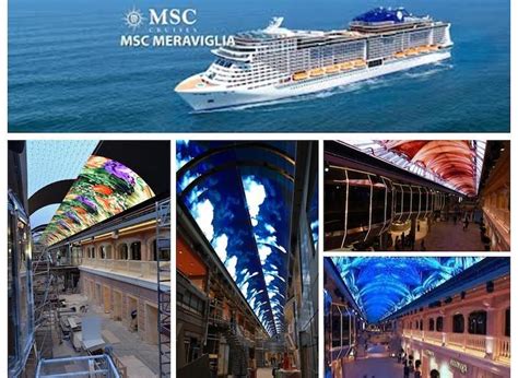 The Largest Led Display Aboard A Ship Sails On Msc Meraviglia Through