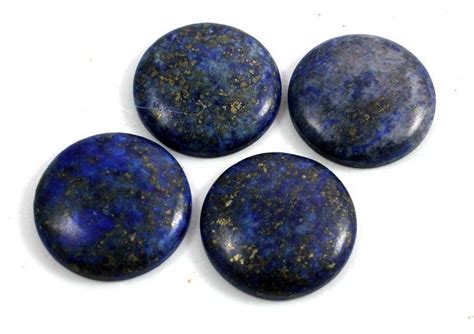 Lapis Lazuli Round Cabochon A Dark Blue Colored Stone With Etsy