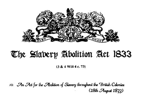 The Slavery Abolition Act Of 1833 Samepassage