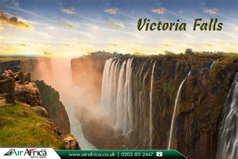 victoria falls majestic waterfall on the zambezi river