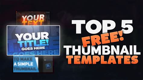 Top 5 Free Youtube Thumbnail Template Photoshop Downloads Youtube