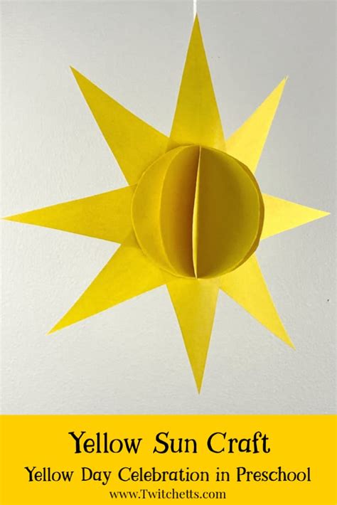 An Easy Yellow Sun Craft For Preschoolers Twitchetts