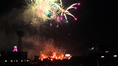 Angel Stadium Fireworks Show Youtube