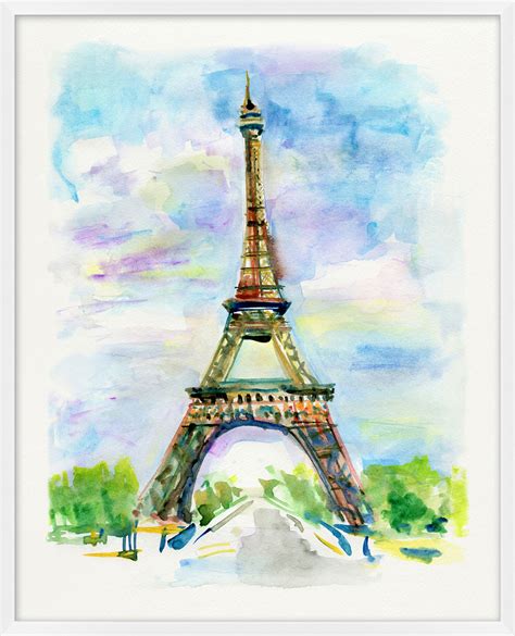 Giclee Eiffel Tower Wall Art Eiffel Tower Painting Eiffel Tower Wall
