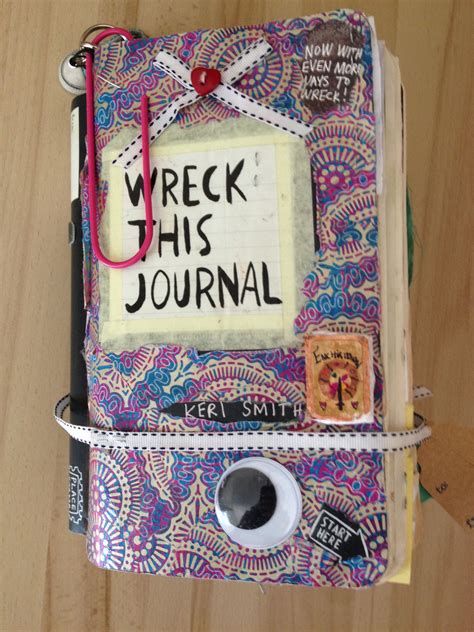 Wreck This Journal Cover Finished Wreck This Journal Wreck This Journal Cover Journal