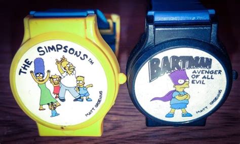 The Simpsons Bart Simpson Nelsonic Watches Bartman 1990 Simpsons Flip