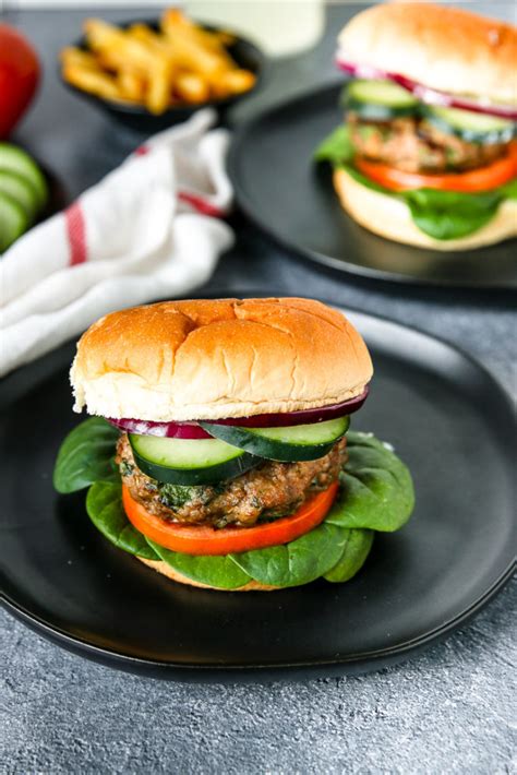 Spinach Feta Turkey Burgers The Culinary Compass